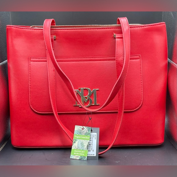 Badgley Mischka Handbags - Badgley Mischka NWT Bold Red Tote Matching Wallet Available In Separate Listing